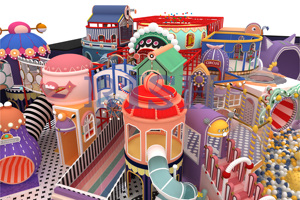 Grand toboggan interactif pour enfants avec piscine à balles, équipement commercial pour aire de jeux intérieure, idéal pour les centres de divertissement scolaires - Product Image 2