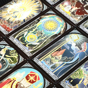 Baraja de <span class=keywords><strong>Tarot</strong></span> Espejo Roto Cuarta Edición, Estilo Vidrio de Iglesia Pintado, Borde Plateado Láser - Product Image 2