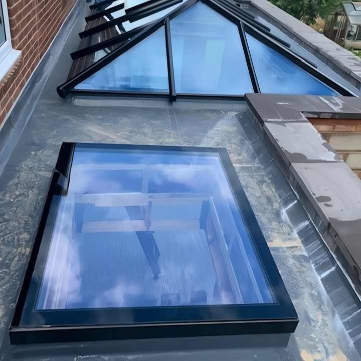 Customized Electric Retractable Shades Motorized Window Stained Glass Led Skylights Sun Roof Blinds Artificial Skylight for Sale