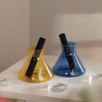 Bouteilles de diffuseur coniques en verre personnalisées pour usine, 50-300 ml, couleur et logo personnalisés, vides, pour aromathérapie et parfum, impression sérigraphique