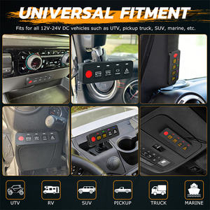 Panel de Interruptores Impermeable de 4 Botones, Universal de 12V/24V para Barcos, Autos de Carreras, Camionetas y Vehículos Pesados - Product Image 5