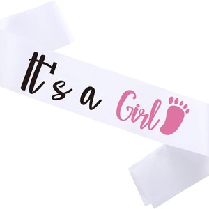 Decoración de fiesta Género Reveal Hombro Faja Rosa y azul Baby Shower Suministros Cinta - Product Image 4