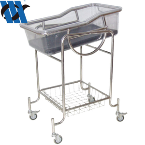 Giường bệnh viện bằng thép không gỉ toàn bộ BDB04, cũi trẻ sơ sinh y tế cho trẻ mới sinh - Product Image 6