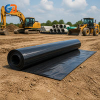 Géomembrane HDPE imperméable lisse anti-infiltration pour le traitement des eaux usées, les bassins et les fossés d'oxydation
