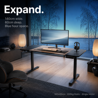 Bureau électrique AOR réglable en hauteur, ergonomique, assis-debout, compact, NordicGrain, pour bureau à domicile, moderne, vente en gros usine 2026