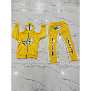 Chándales de hombre con estampado de logotipo personalizado en invierno, ropa de Hip Hop de tela ligera, talla grande, precio al por mayor - Product Image 3