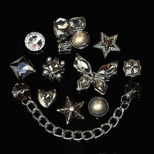 Boucle de fleur de chaussure en métal plaqué or bricolage effet papillon <span class=keywords><strong>série</strong></span> rétro avec technique plaquée Design croisé - Product Image 2