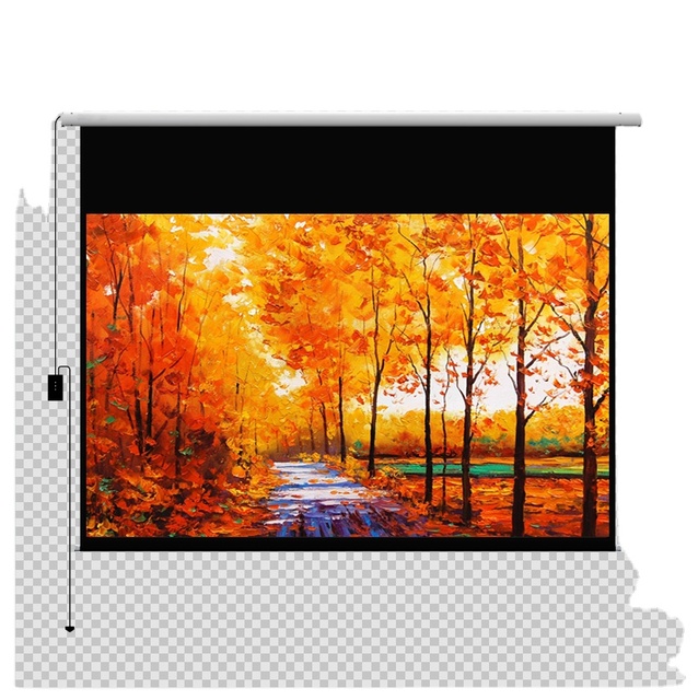 100inch Home Theatre Electric Projection Screen Motorized in Ceiling Projector Screen