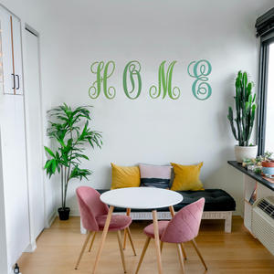 DIY Peinture Porte Cintre Décoration Murale Alphabet Anniversaire Mariage Décoration <span class=keywords><strong>Calligraphie</strong></span> Vigne Monogramme Bois Lettres - Product Image 4