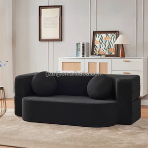 Canapé-lit pliable compressé <span class=keywords><strong>sous</strong></span> <span class=keywords><strong>vide</strong></span> avec housse en tissu côtelé et coussin en mousse haute densité, emballé en boîte, modèle BTCS004, idéal pour le salon - Product Image 3