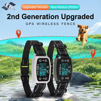 Clôture électronique sans fil GPS en nylon pour chien avec collier, pour l'entraînement, avec contrôle automatique des aboiements, toutes saisons, vibration et choc