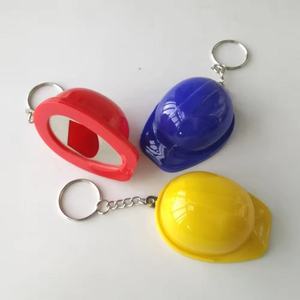 Custom logo Safety Helmet Keychain Plastic Bottle Opener <b>Key</b> Ring Hard Plastic Hat <b>Key</b> <b>Chain</b> - Product Image 4