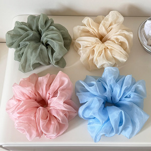 Coleteros Grandes de Chifón Personalizados al por Mayor, Coleteros de Colores Dulces, Accesorios para el Cabello Modernos para Mujer - Product Image 3