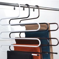 Multifunktionaler Metall-Kleiderbügel 5-in-1 Platzsparender Schal- und Hosenorganizer S-förmige Kleiderbügel für Hosen und Jeans