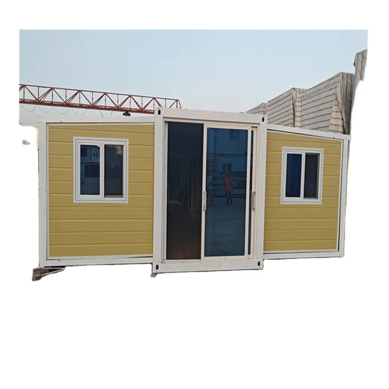 Trung Quốc prefab di động gấp container mở rộng nhà 3 trong 1 có thể gập lại nhà tiền chế hai phòng một hội trường