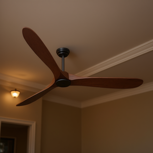 พัดลมเพดานทันสมัยขนาด 72 นิ้ว พร้อมรีโมทคอนโทรล ปรับทิศทางลมได้ วัสดุไม้วอลนัท สำหรับใช้ภายในและภายนอกอาคาร ห้องนั่งเล่น ระเบียง ติดตั้งแบบฝัง - Product Image 2