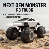Buggy RC tout-terrain 4CH haute vitesse avec éclairage, gros pneus, moto et camion télécommandés pour enfants