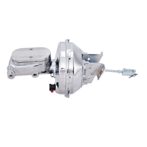 9&quot; Chrome <strong>Power</strong> <strong>Brake</strong> <strong>Booster</strong> &amp; Chrome Milled Master Cylinder Kit for 1964-1972 GM A, F, or X Body - Product Image 1