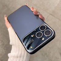 Couverture de téléphone portable d'origine de luxe pour iPhone 13 14 15 Pro Max AG couverture de téléphone portable rigide en verre pour iPhone grande fenêtre