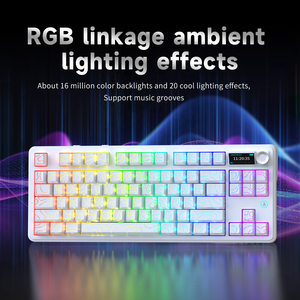 Ajazz AK870 V2 Mechanical Wireless Triple Mode Gasket Construction 10000 mAh RGB Backlit Gaming 87 Keys Full Size Knobs - Product Image 3