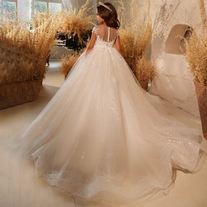 Flower <strong>Dresses</strong> for Girls High Quality Children Clothing Girls Mesh Princess <strong>Dress</strong> Ball Gown for <strong>Kids</strong> Short Sleeve Frock - Product Image 6