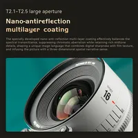 Objectif cinéma 7artisans 16mm/24mm/35mm/50mm/85mm/105mm/135mm T 2.1-2.5 Série Infinity