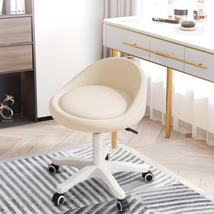 Silla de Peluquería Giratoria sin Brazos, Cómoda, para Salón de Belleza, con Soporte Lumbar, Silla Giratoria con Ruedas para Salón - Product Image 2