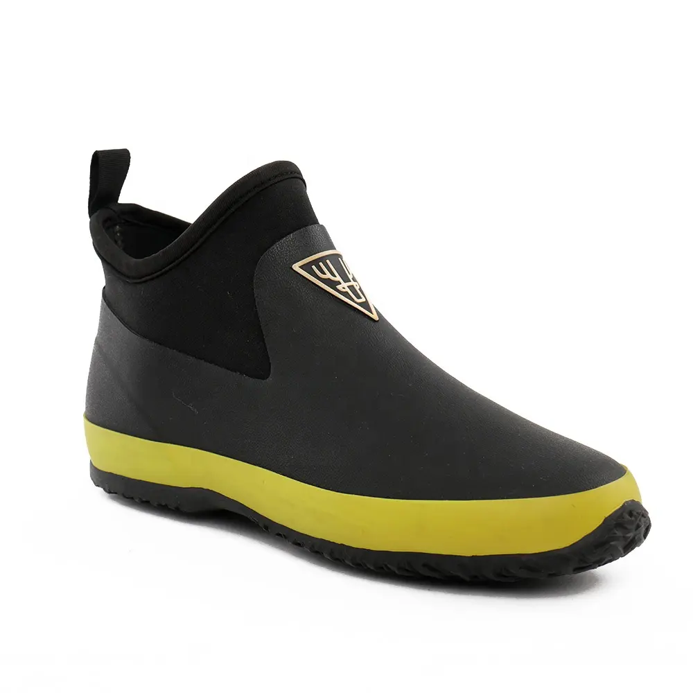 Men's Waterproof Rubber Shoes Print Rain Boots Fashion Slip on Fishing Shoes Male 2022 Boots for Men Waterproof Work