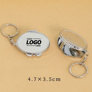 Heart Shaped <b>Mirror</b> Keychain - Custom Logo Metal Keyring for Promotional Gifts & DIY Crafts - Product Image 2