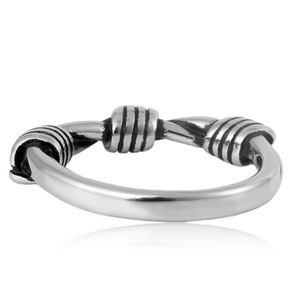 Yunnique Men's Gold Steel Color Rope Knot <b>Ring</b> Geometric Bowknot Design <b>Plain</b> Inlay Fashion Jewelry Gift - Product Image 3
