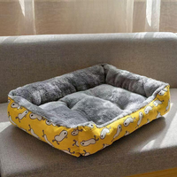 Lit pour animaux de compagnie moderne et chaud pour l'hiver, lit douillet en peluche long et rectangulaire, canapé d'intérieur pour chiot, lit pour dormir, soulagement du stress