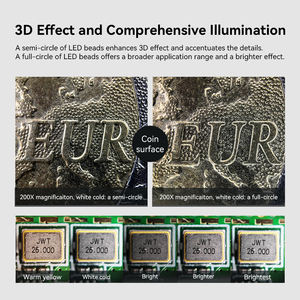 Microscope mobile <span class=keywords><strong>Apexel</strong></span> 150X <span class=keywords><strong>200X</strong></span> 3 en 1 avec lumière UV 395nm pour l'évaluation de bijoux, détection de billets de banque d'inspection de la peau - Product Image 3