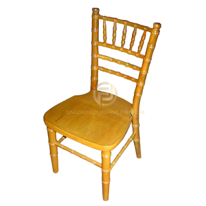 بيع بالجملة كرسي قلعة بيضاء من الخشب الصلب الفاخر قابل للتكديس مأدبة حفلات تأجير لحفلات الزفاف والفنادق والمناسبات الخارجية - Product Image 1