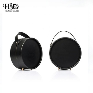 Nhà Sản Xuất Nhà Cung Cấp Vàng Da Sang Trọng Giấy Các Tông Lớn Màu Đen Vòng Hộp Quà Tặng Cho Món Quà - Product Image 2