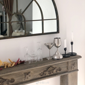 Modern Decorative <strong>Black</strong> Metal Crittal Style Arch <strong>Window</strong> Wall <strong>Mirror</strong> China <strong>Mirror</strong> Factory - Product Image 2