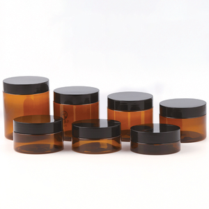 Bocaux ronds personnalisés en plastique PET noir pour mascara, poudre libre, aliments et rangement de voyage - Capacités variées - Product Image 3