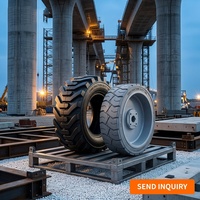 445/65-22.5 33X12D610 18-625 Schaumgefüllte Vollgummireifen für Hubarbeitsbühnen, Ersatzreifen für Hubsteiger, Direktlieferung ab Werk