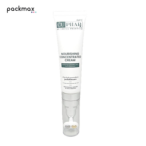 Custom <b>vacuum</b> <b>pump</b> dual rollerball massage cosmetic tube — skincare eye cream/serum/cream massage tube - Product Image 1