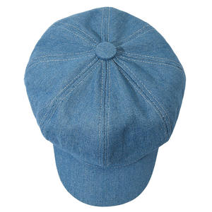 2025 nouveau Style britannique grande taille Cabbie Jeff Denim mode huit panneaux quatre saisons gavroche chapeau bérets pour unisexe - Product Image 5