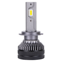 Super brillante T50 LED faro del coche H7 H11 modificado 6000K luz blanca 160W doble tubo de cobre lejos integrado aluminio 55W H1
