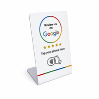 Carte-cadeau NFC miniature personnalisée Newbega en PVC, étanche, pour les médias sociaux, 13,56 MHz, support de table, puce NTAG213, modèle KPD008-5