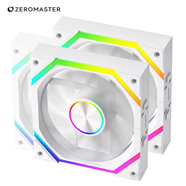 Zeromaster 120mm Modular Computer Cooling Fan ARGB PWM RGB Fan for Gaming PC Case