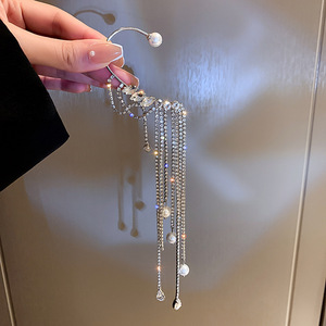 Kpop Long gland Clip sur boucle d'<span class=keywords><strong>oreille</strong></span> pour femmes dames pas de <span class=keywords><strong>Piercing</strong></span> <span class=keywords><strong>faux</strong></span> <span class=keywords><strong>Cartilage</strong></span> exquis <span class=keywords><strong>oreille</strong></span> os Clips Pendientes bijoux - Product Image 4