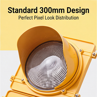 Feu de signalisation LED 3 couleurs 300 mm avec flèche directionnelle complète, boîtier PC IP65, AC85-265V pour la sécurité des intersections routières et autoroutes