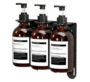 OEM ODM Ensemble <span class=keywords><strong>distributeur</strong></span> personnalisé de 500ml de <span class=keywords><strong>savon</strong></span> triple liquide <span class=keywords><strong>mural</strong></span> pour les mains d'hôtel avec shampooing et après-shampoing Accessoires de salle de bain - Product Image 1