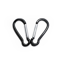 Promotion : Mousqueton en aluminium noir durable de 50 mm, forme gourde, finition anodisée colorée, pour accessoires de bouteille