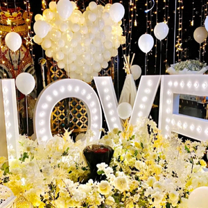 Bộ chữ cái đèn LED trang trí lãng mạn SKYSEEN có khung kim loại, dùng cho lời cầu hôn, đám cưới, tạo không khí lễ hội - Product Image 2