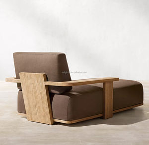 Luxury <b>Sofa</b> Outdoor <b>Garden</b> Furniture Teak Wood Chaise <b>Cushion</b> Inserts Chaise <b>Sofas</b> - Product Image 4