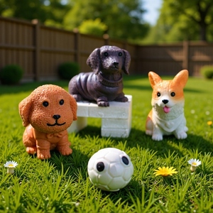 Animal Figurine Resin Mini <b>Car</b> Dashboard <b>Ornament</b> Viral Cute Toy Puppy Home Decor Accessories Trendy Toys Manufacturer - Product Image 3