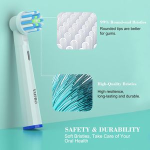 หัวแปรงเปลี่ยน YMPBO สำหรับแปรงสีฟันไฟฟ้า BRAU <span class=keywords><strong>EB50</strong></span>-10 แพ็ค หัวแปรงแบบ Cross Action - Product Image 4